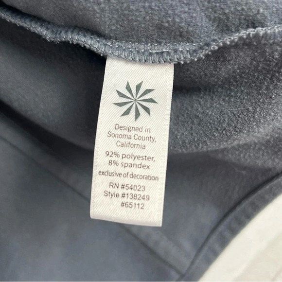 🩶 Athleta Medium Hoodie Plush Tech Running Pullover Hooded Sweater 138249 Gray - Picture 7 of 13